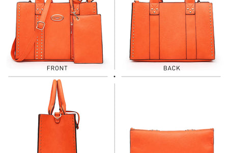 Women'S 3Pcs Purse Handbag Shoulder Bag Tote Satchel Hobo Bag Briefcase Work Bag for Ladies