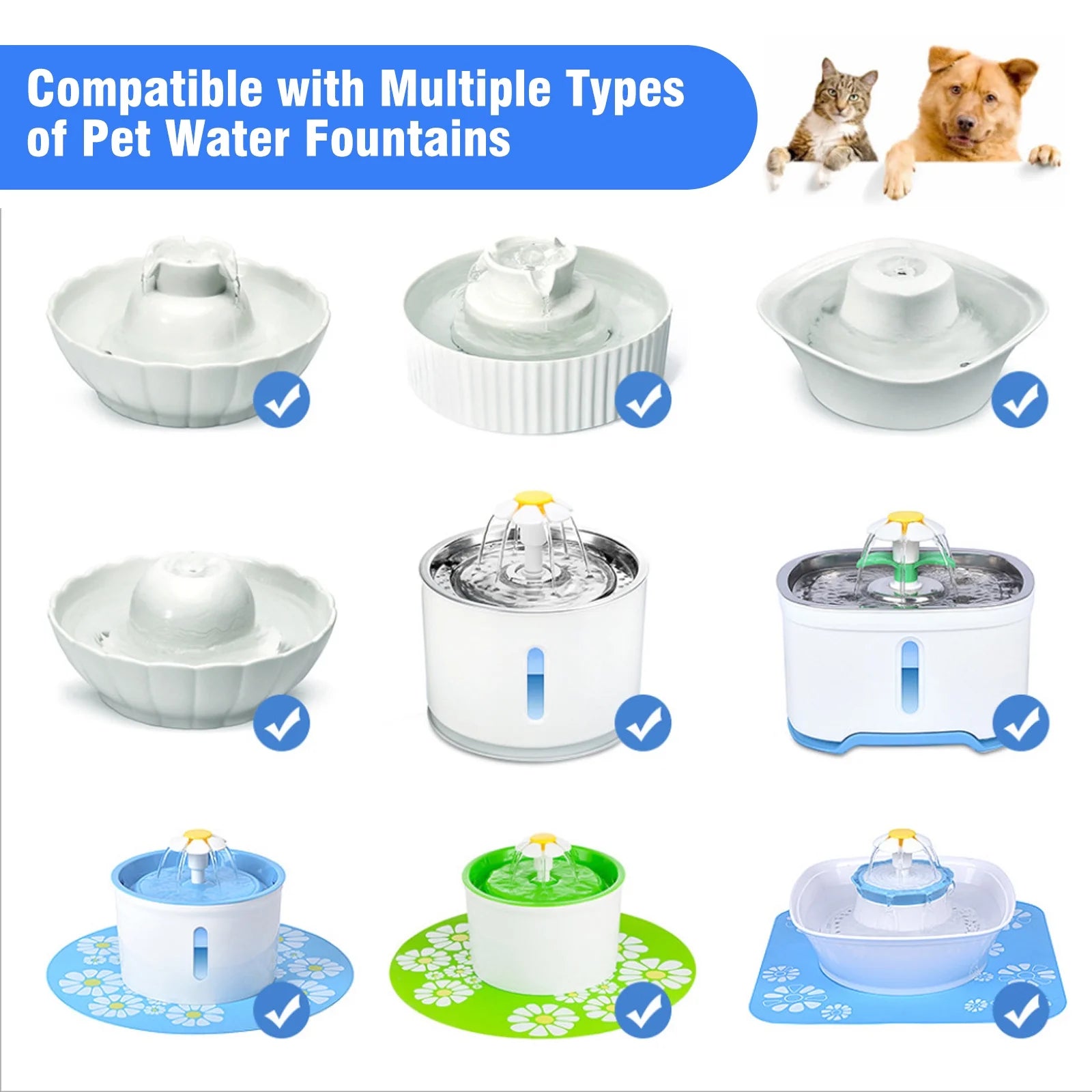Bomba Para Fuente De Agua Para Gatos, Bomba De Fuente De Agua Para Mascotas  Motor Compatible Para Fuente Para Beber De Mascotas Dispensador De Agua Para Gatos De Repuesto