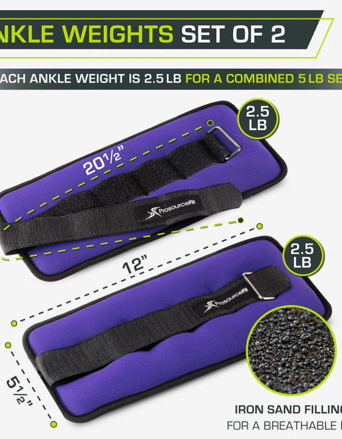 Load image into Gallery viewer, Ankle Weights Set of 2 with Adjustable Comfort Fit
