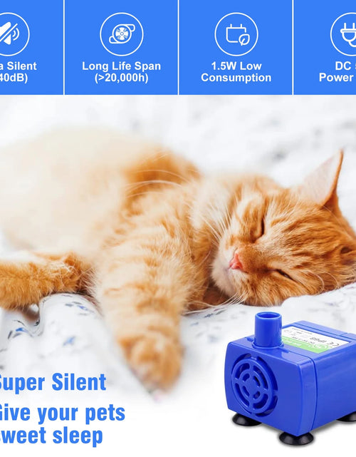 Load image into Gallery viewer, Bomba Para Fuente De Agua Para Gatos, Bomba De Fuente De Agua Para Mascotas  Motor Compatible Para Fuente Para Beber De Mascotas Dispensador De Agua Para Gatos De Repuesto
