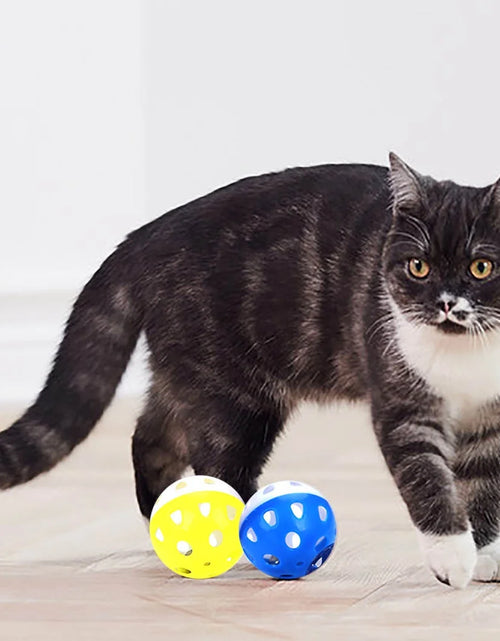 Load image into Gallery viewer, 6PCS Cat Toy Bell Ball Interactive Pet Playing Toy for Kitten Cat
