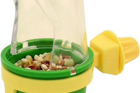 Pet Bird Cage Clean Cup Feeder & Water Cup Bird Accessory, Medium (Assorted Colors)