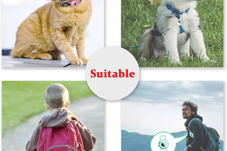 Airtag Cat Collar Holder for Apple Air Tag Cat Collar Holder within 1/2 Inch, Airtag Dog Collar Holder Small, 2 Pack Airtag Pet Collar Holder for Apple Airtag Collar and 2 Pack Airtag Protector