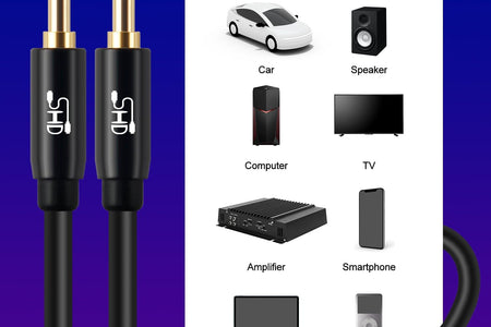 Aux Cable, 3.5Mm Audio Cable Aux for Car Auxiliary Audio Stereo Cable 3.5Mm Cord Premium Sound Dual Shielded with Gold Plated Connectors-3Feet