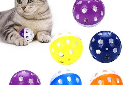 6PCS Cat Toy Bell Ball Interactive Pet Playing Toy for Kitten Cat