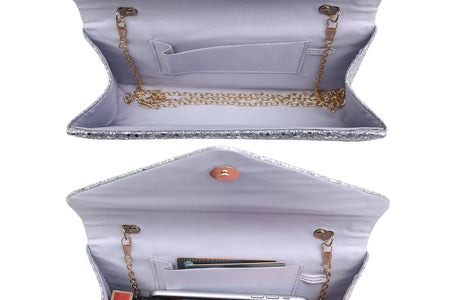Women Glistening Evening Clutch Bags Formal Party Clutches Wedding Purses Cocktail Prom Clutches