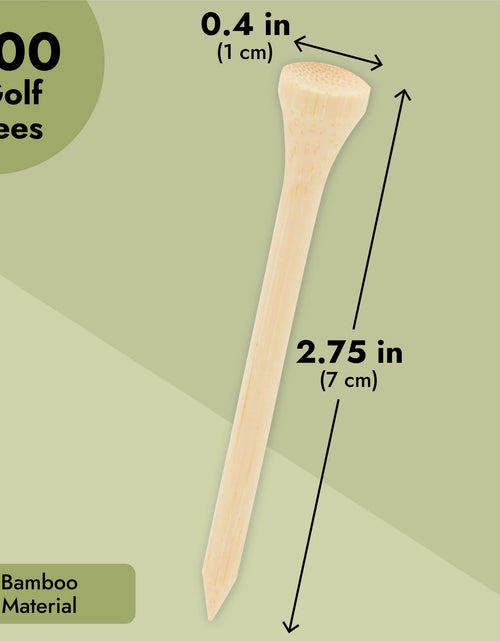 Load image into Gallery viewer, 300 Pack Bamboo Golf Tees in Bulk (2 3/4 Inch, Natural Wood Color)
