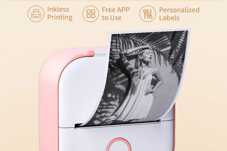 Portable Mini Thermal Printer T02 Mini Pocket Label Printer DIY Self-Adhesive Sticker Label Machine Various Label Paper