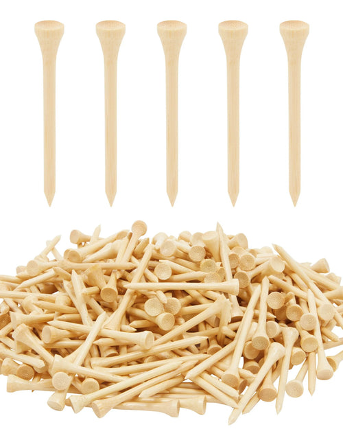 Load image into Gallery viewer, 300 Pack Bamboo Golf Tees in Bulk (2 3/4 Inch, Natural Wood Color)
