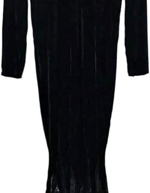 Load image into Gallery viewer, Women Maxi Dress V Collar Black Lace Dress Long Sleeve Party Gown Female Autumn Elegant Vestidos Lapel Rope High Waist Dress

