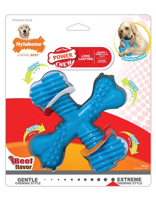 Load image into Gallery viewer, Power Chew Comfort Hold X Bone Dog Toy, Dog Chew Toy, Beef Flavor, Large, 1 Count
