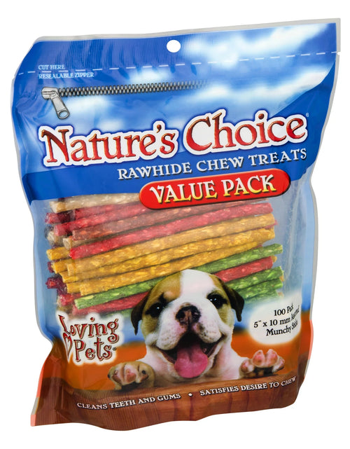 Load image into Gallery viewer, Loving Pets  Rawhide Chew Treats for Dogs, 100.0 PACK
