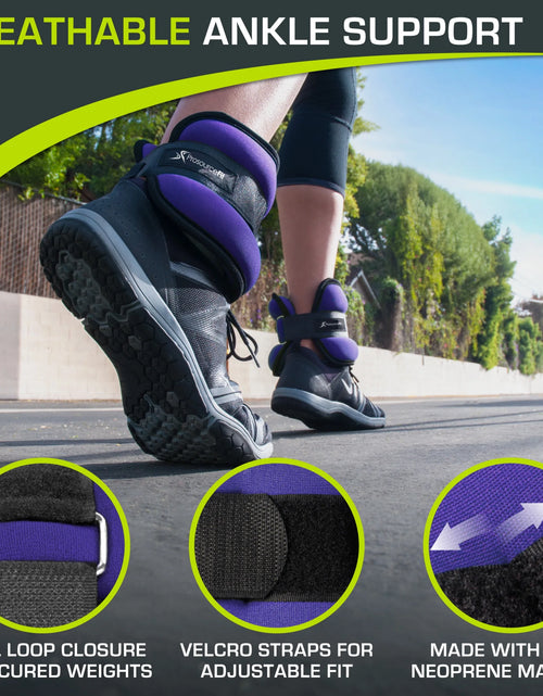 Load image into Gallery viewer, Ankle Weights Set of 2 with Adjustable Comfort Fit
