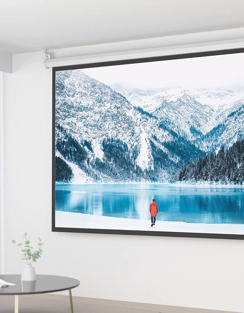 Load image into Gallery viewer, Universal Projector Screen Ceiling Mount, Wall Hanging Mount L-Brackets, 6 Inch Adjustable Extension with Hook Kit, Perfect Projector Screen Placement Hold up to 66 Lbs (PSM001-W), White
