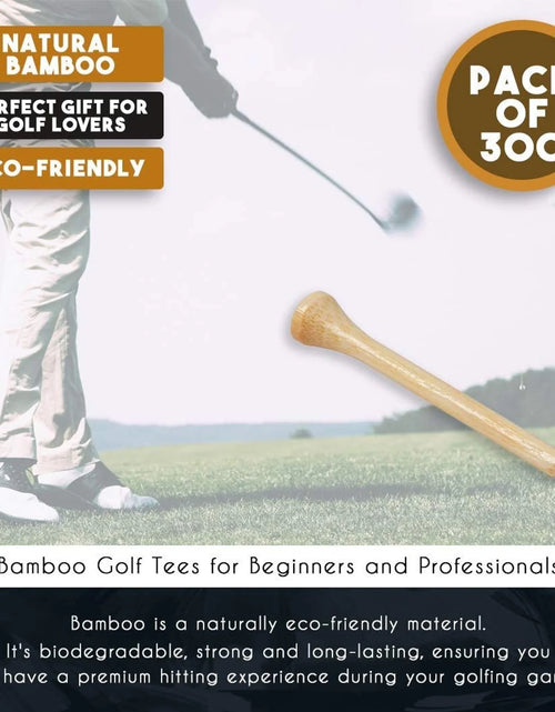 Load image into Gallery viewer, 300 Pack Bamboo Golf Tees in Bulk (2 3/4 Inch, Natural Wood Color)
