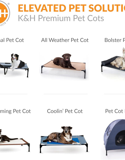 Load image into Gallery viewer, Dog Cot Replacement Cover, Designed to Fit K&amp;H Medium Pet Cots (Sold Separately), Indoor Outdoor, Breathable Cooling Mesh Center, Machine Washable - Medium 32 X 25In Gray
